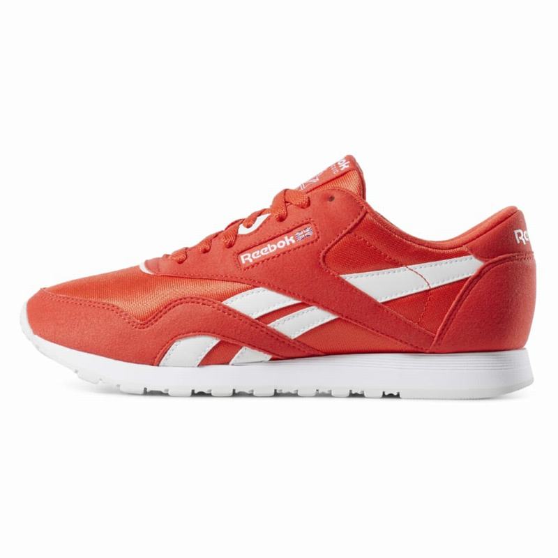 Reebok Classic Nylon Color Shoes Womens Red/White India WH5080LJ